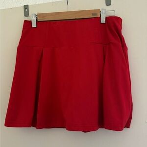 Athletic Vibrant Red Skater Skirt